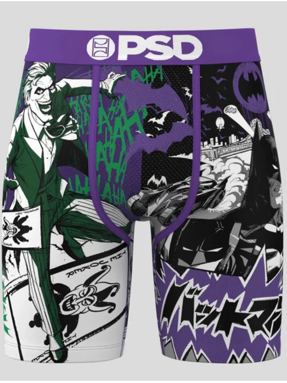 PSD Men’s Joker & Batman Graphic Boxers - Purple/Black